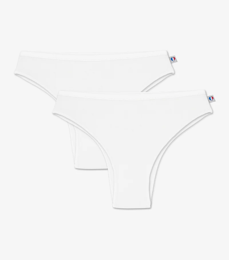 Tanga Femme Blanc x2 - Pack Intemporel