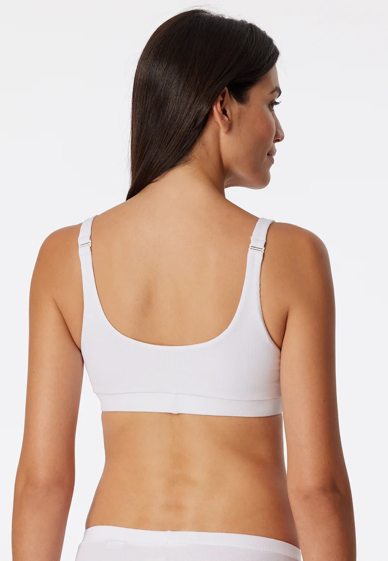 Bustier Doppelripp Weiss - Pure Rib