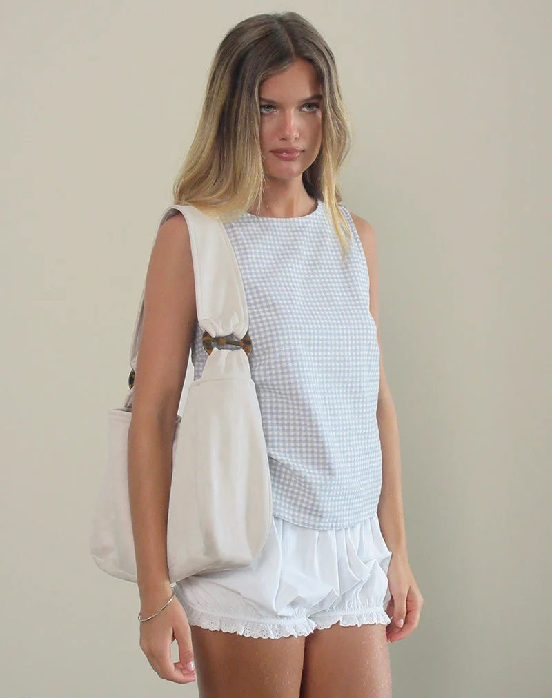 Sac Tetira avec double boucle en écaille de tortue en crème