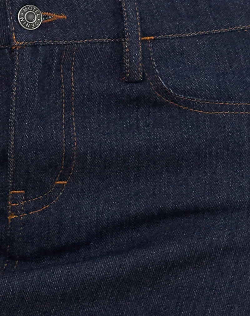 Minijupe Sementara, denim indigo