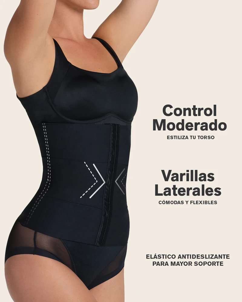 Ceinture abdominale à contrôle modérée avec bandes anatomiques