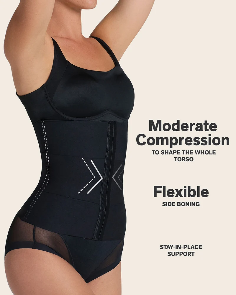 Ceinture abdominale à contrôle modérée avec bandes anatomiques