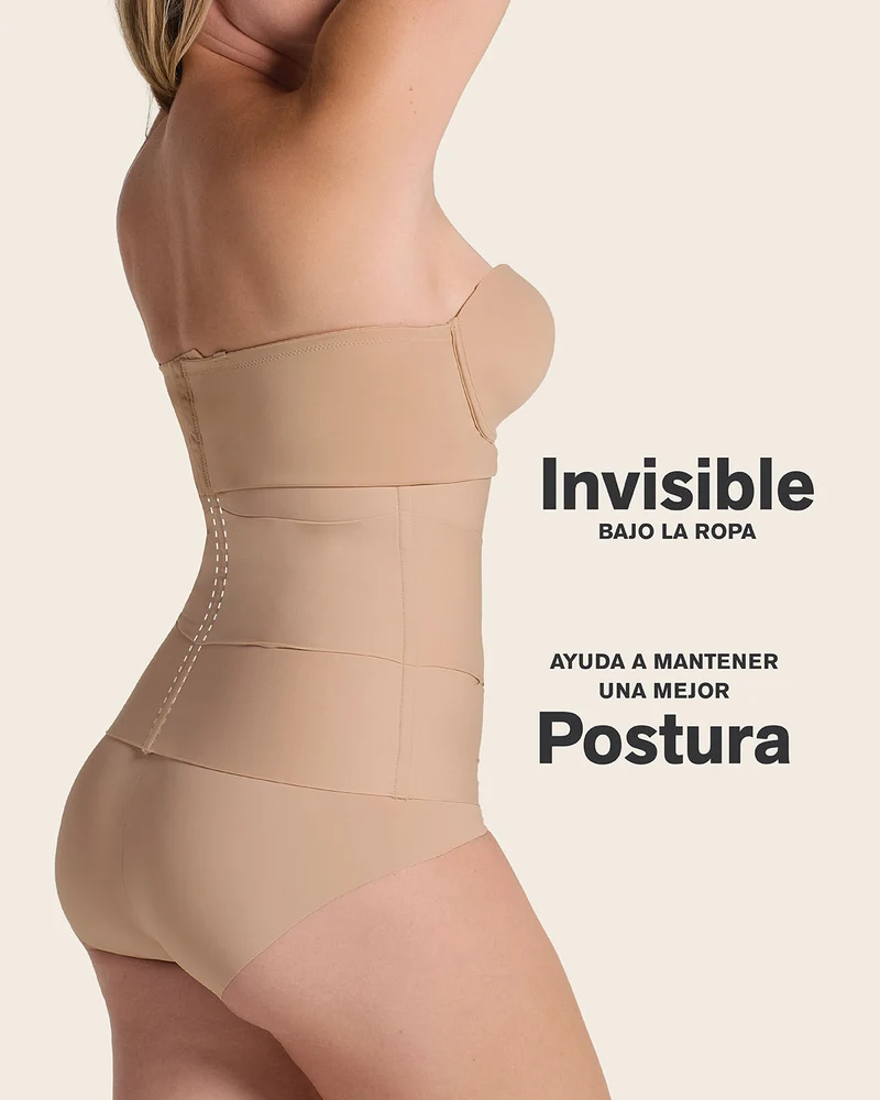 Ceinture abdominale à contrôle modérée avec bandes anatomiques