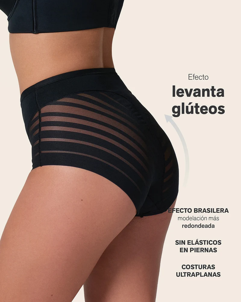 PowerStay Short & Stripe Undetectable Panty en Negro