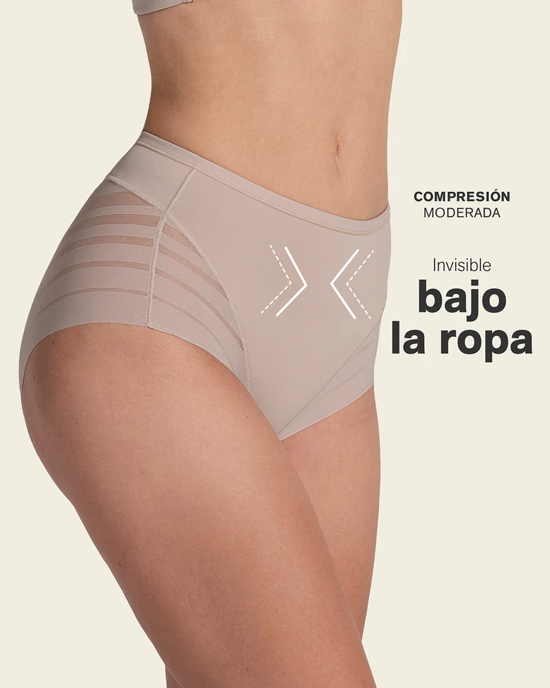 Lot de 2 Culottes Gainantes Classiques – Contrôle Modéré du Ventre et Bandes de Tulle