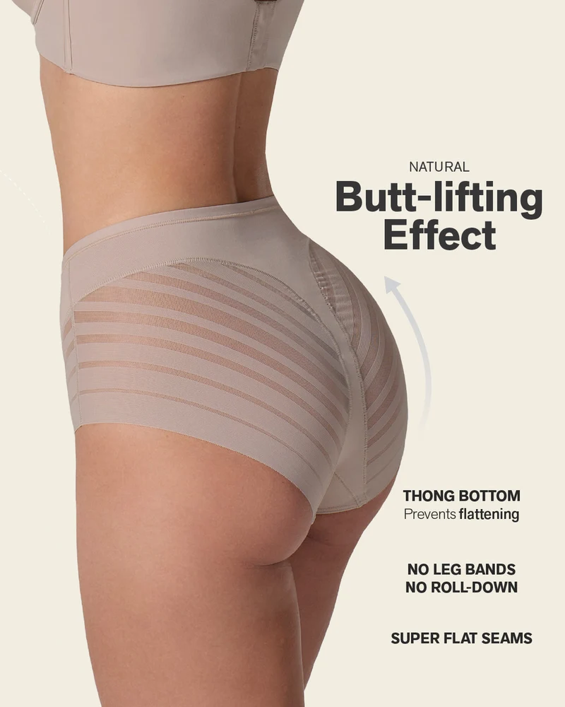 Lot de 2 Culottes Gainantes Classiques – Contrôle Modéré du Ventre et Bandes de Tulle
