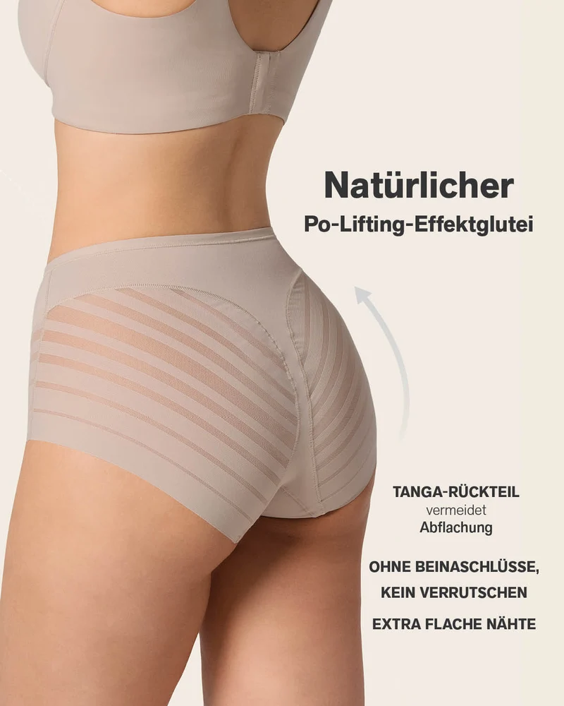 Lot de 2 Culottes Gainantes Classiques – Contrôle Modéré du Ventre et Bandes de Tulle