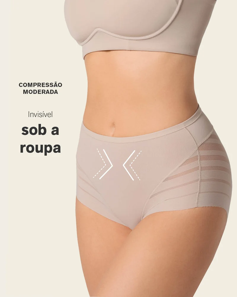Lot de 2 Culottes Gainantes Classiques – Contrôle Modéré du Ventre et Bandes de Tulle