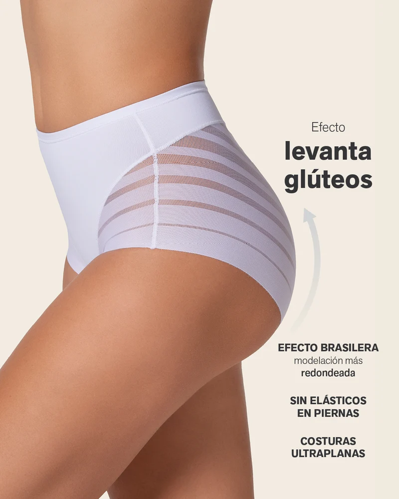 Lot de 2 Culottes Gainantes Classiques – Contrôle Modéré du Ventre et Bandes de Tulle