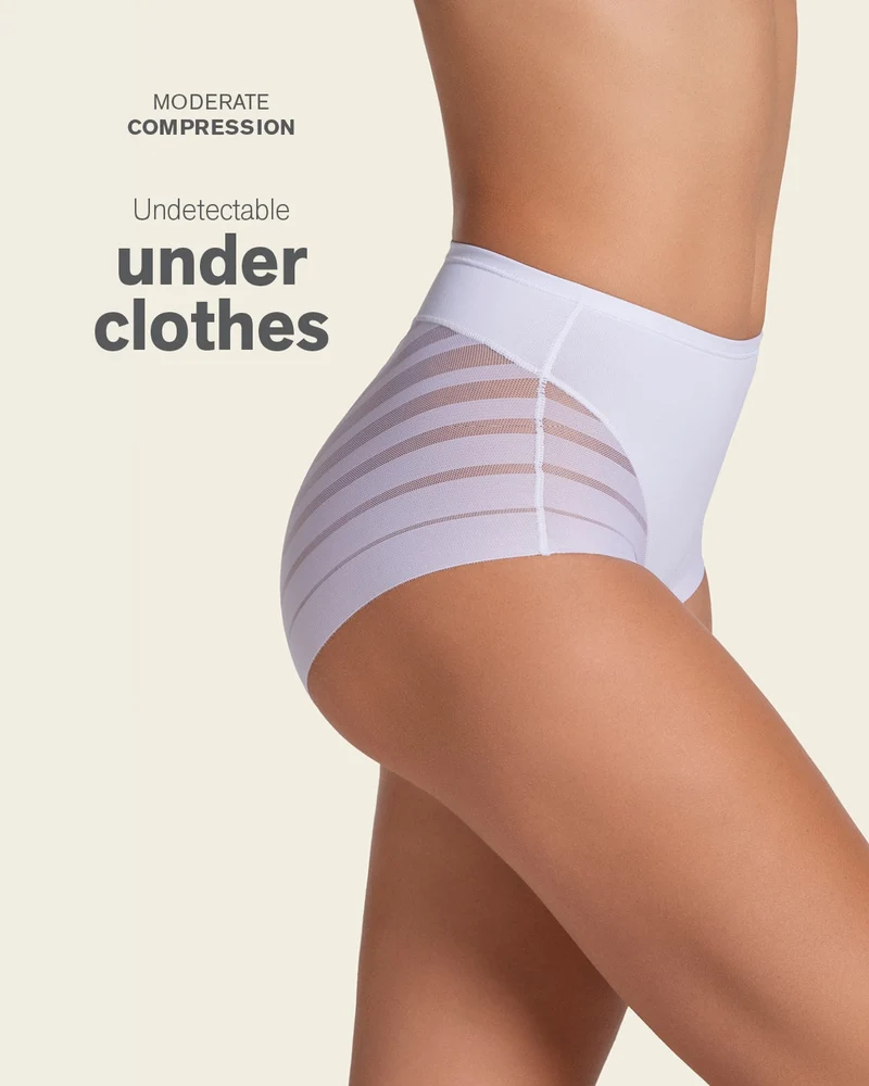 Lot de 2 Culottes Gainantes Classiques – Contrôle Modéré du Ventre et Bandes de Tulle