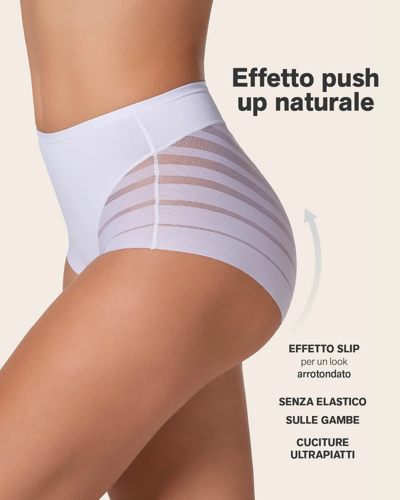 Lot de 2 Culottes Gainantes Classiques – Contrôle Modéré du Ventre et Bandes de Tulle