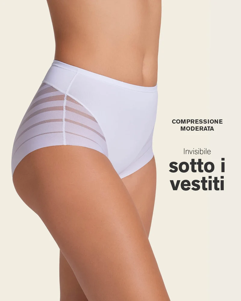 Lot de 2 Culottes Gainantes Classiques – Contrôle Modéré du Ventre et Bandes de Tulle