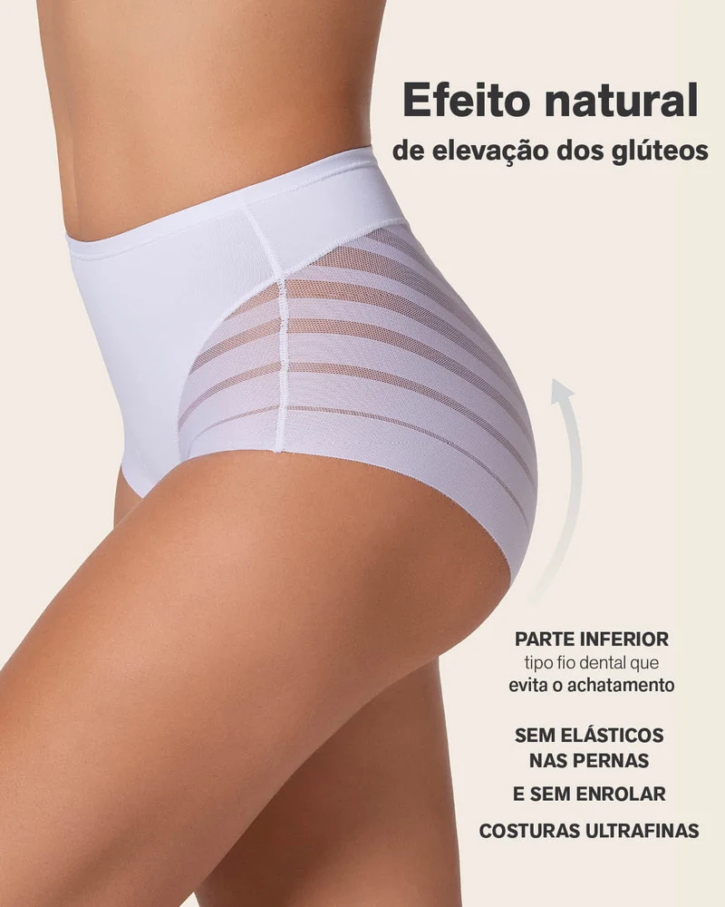 Lot de 2 Culottes Gainantes Classiques – Contrôle Modéré du Ventre et Bandes de Tulle