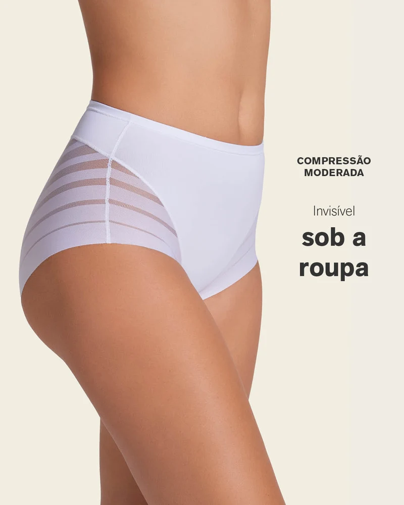Lot de 2 Culottes Gainantes Classiques – Contrôle Modéré du Ventre et Bandes de Tulle