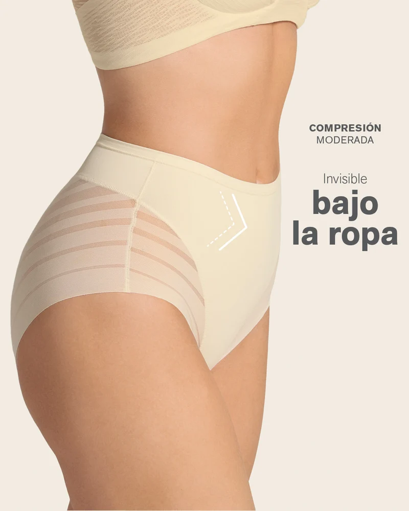 Lot de 2 Culottes Gainantes Classiques – Contrôle Modéré du Ventre et Bandes de Tulle