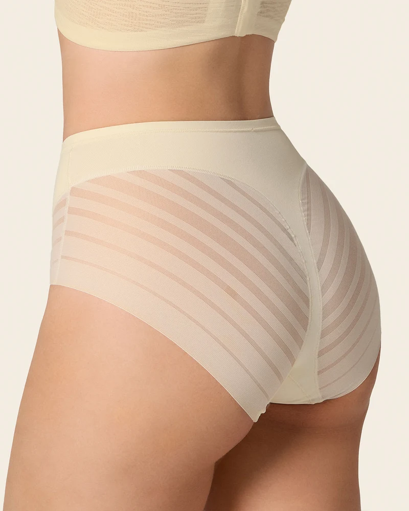 Culotte gainante classique avec contrôle du ventre et bandes de tulle