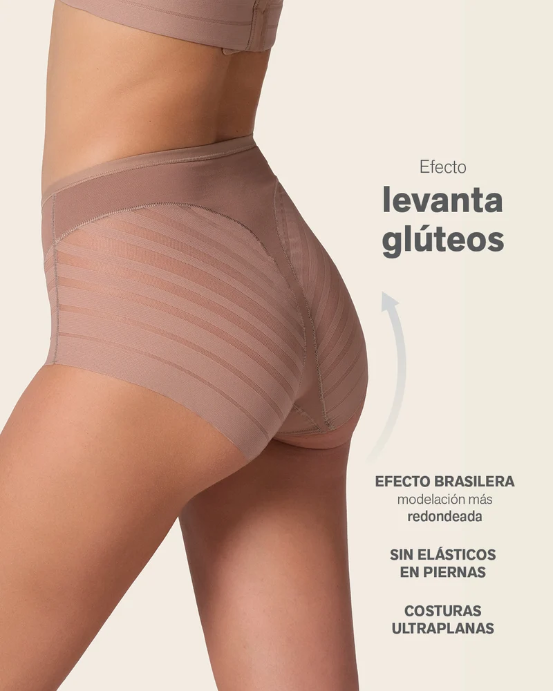 PowerStay Short & Stripe Undetectable Panty en Habano