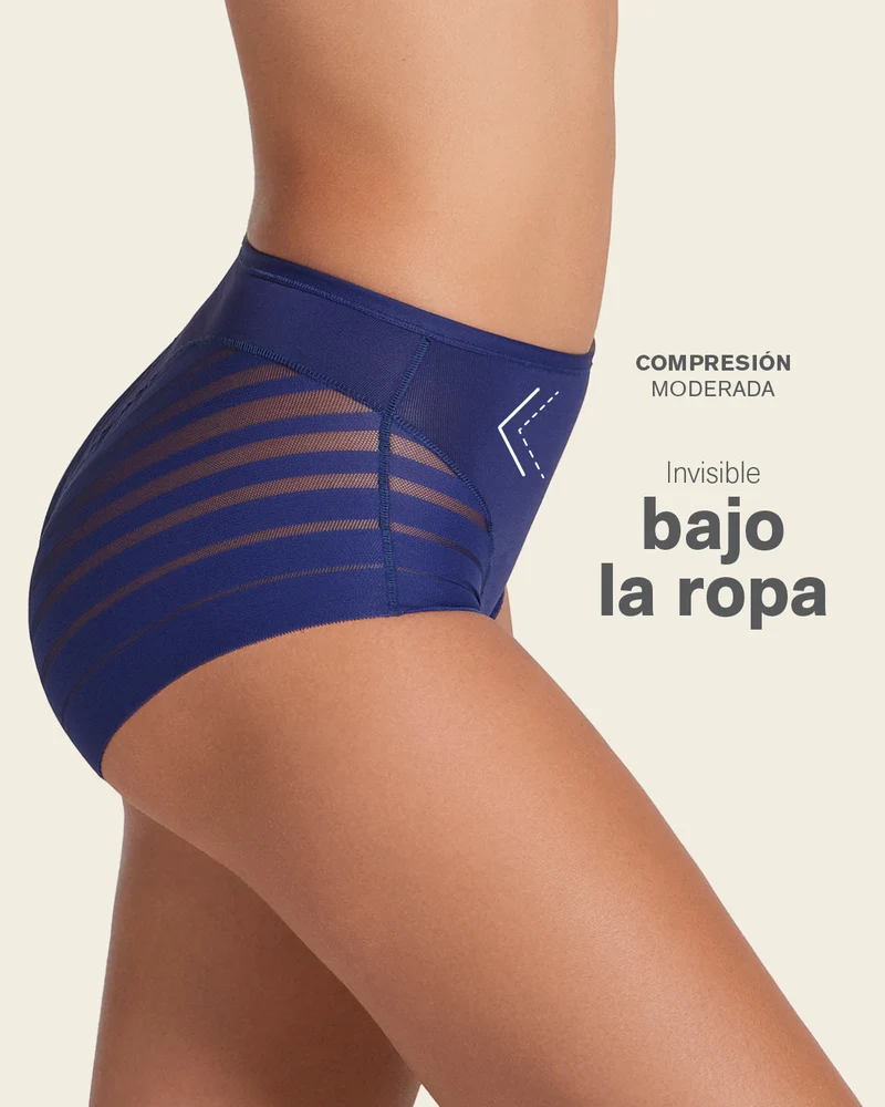Lot de 2 Culottes Gainantes Classiques – Contrôle Modéré du Ventre et Bandes de Tulle