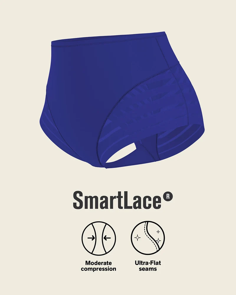 Lot de 2 Culottes Gainantes Classiques – Contrôle Modéré du Ventre et Bandes de Tulle