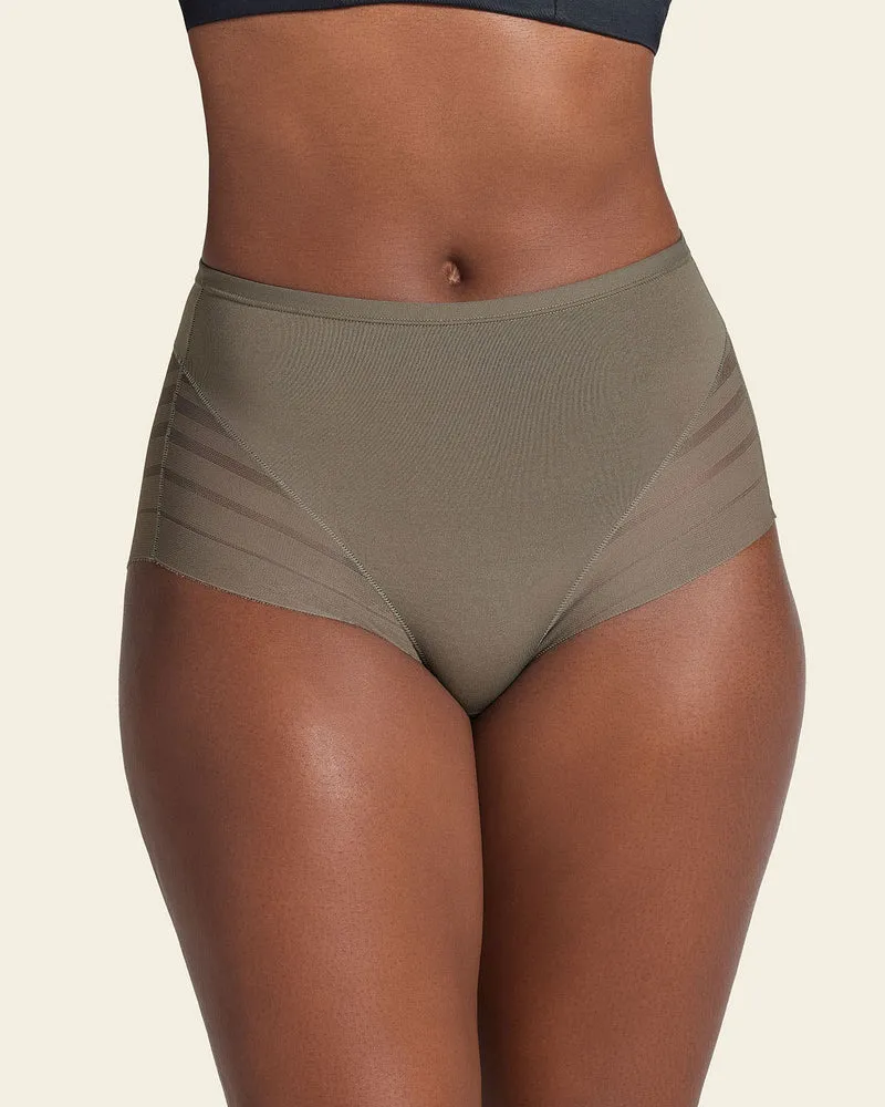 Culotte gainante classique avec contrôle du ventre et bandes de tulle