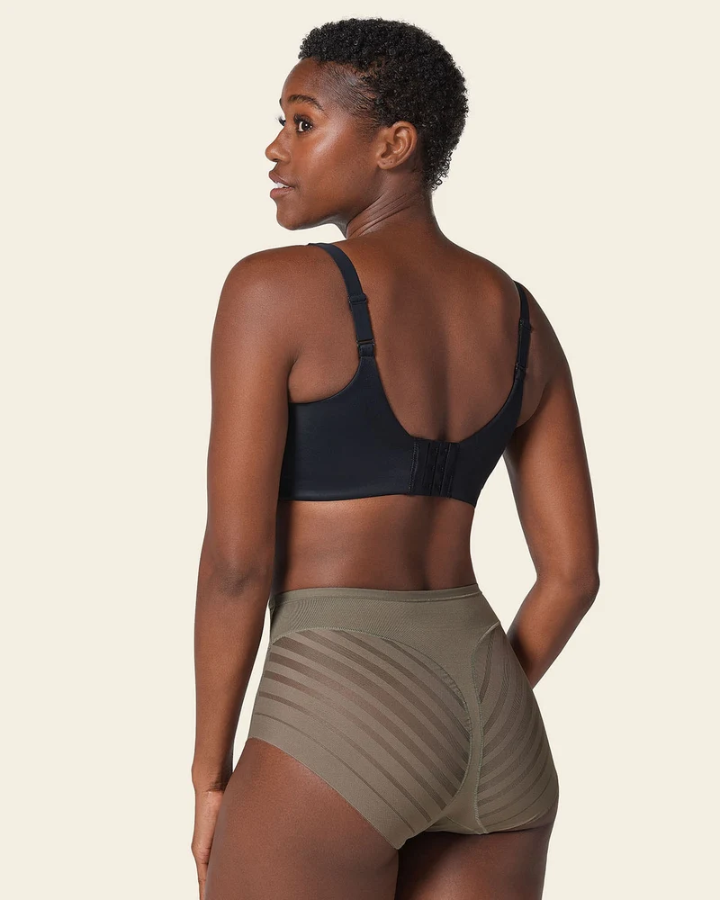 Culotte gainante classique avec contrôle du ventre et bandes de tulle
