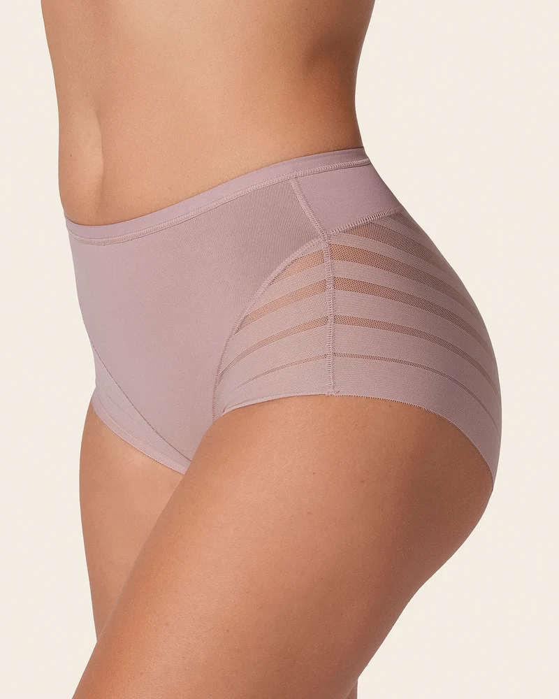 Culotte gainante classique avec contrôle du ventre et bandes de tulle