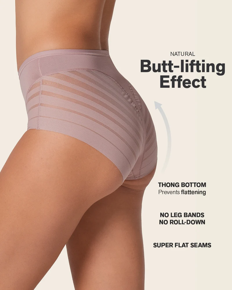 Lot de 2 Culottes Gainantes Classiques – Contrôle Modéré du Ventre et Bandes de Tulle