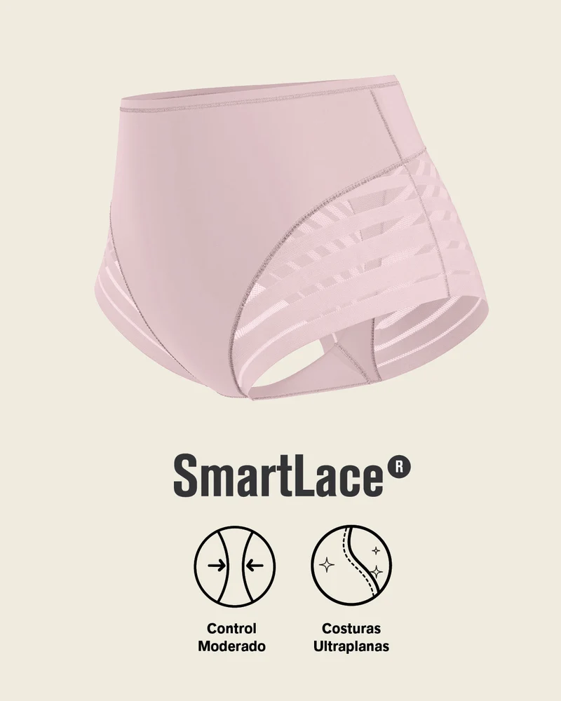 Lot de 2 Culottes Gainantes Classiques – Contrôle Modéré du Ventre et Bandes de Tulle