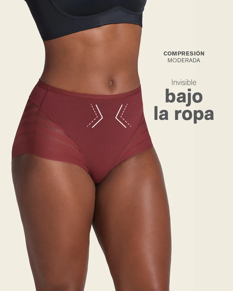 Lot de 2 Culottes Gainantes Classiques – Contrôle Modéré du Ventre et Bandes de Tulle