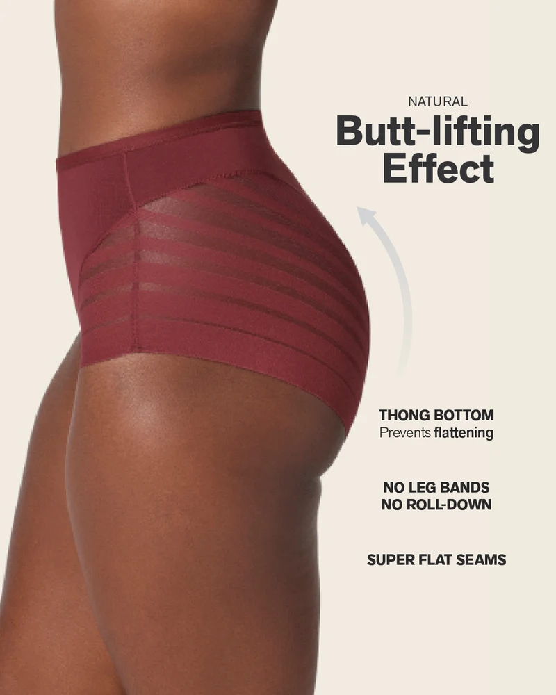 Lot de 2 Culottes Gainantes Classiques – Contrôle Modéré du Ventre et Bandes de Tulle