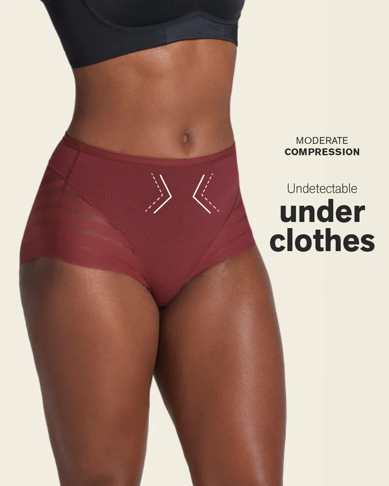 Lot de 2 Culottes Gainantes Classiques – Contrôle Modéré du Ventre et Bandes de Tulle