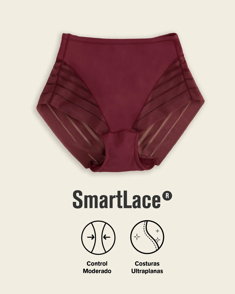 Lot de 2 Culottes Gainantes Classiques – Contrôle Modéré du Ventre et Bandes de Tulle