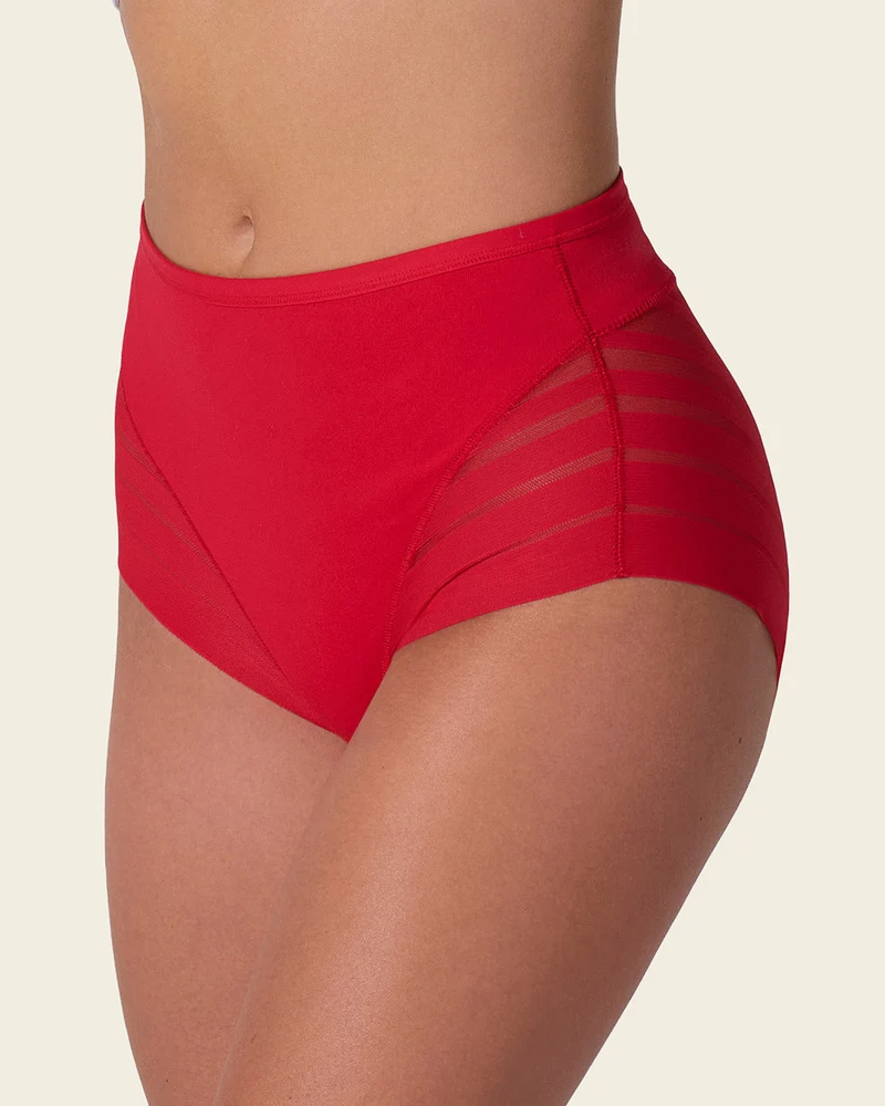 Culotte gainante classique avec contrôle du ventre et bandes de tulle