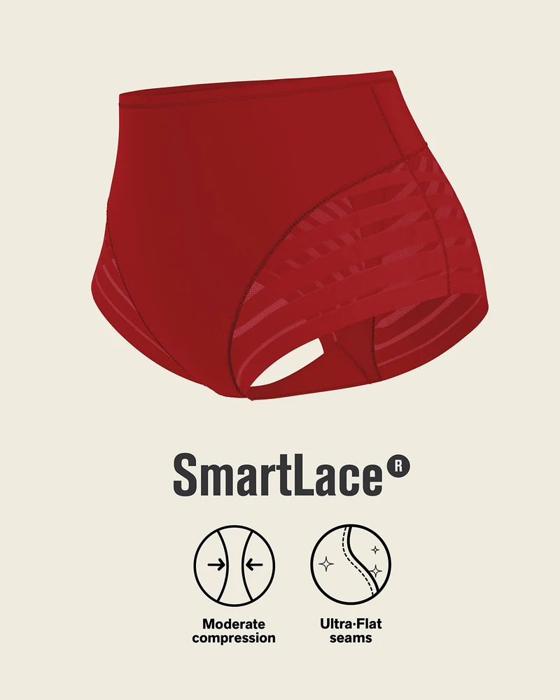 Lot de 2 Culottes Gainantes Classiques – Contrôle Modéré du Ventre et Bandes de Tulle
