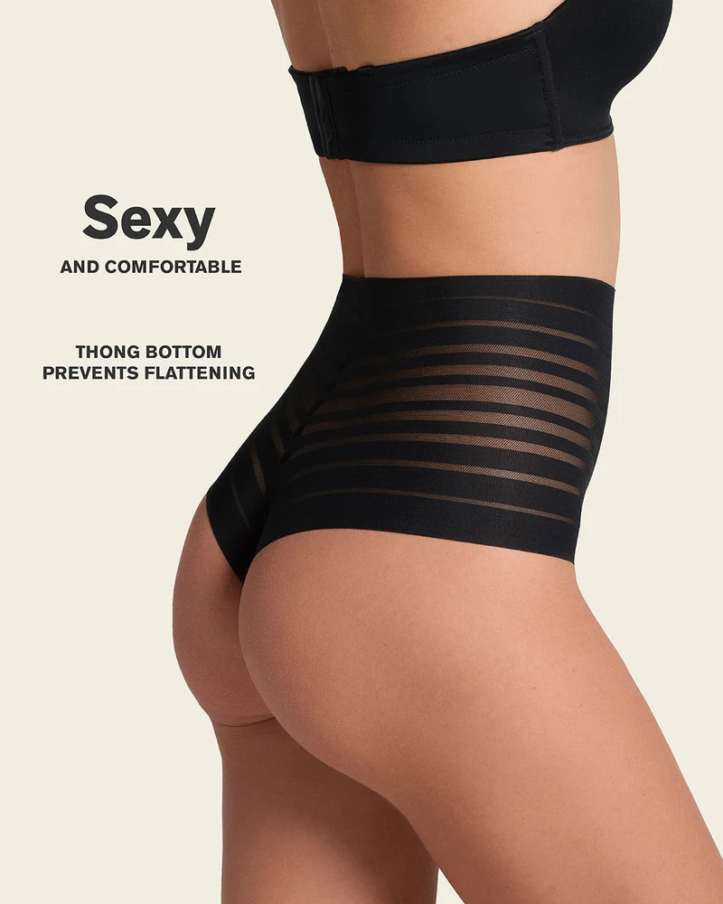 Culotte taille haute en dentelle avec contrôle en douceur