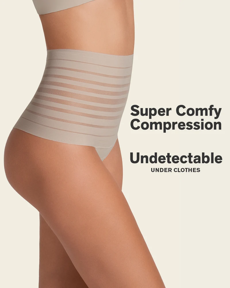 Culotte taille haute en dentelle avec contrôle en douceur