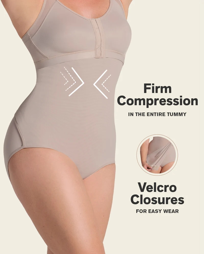 Culotte gainante post-partum et post-chirurgicale avec côtés larges velcro