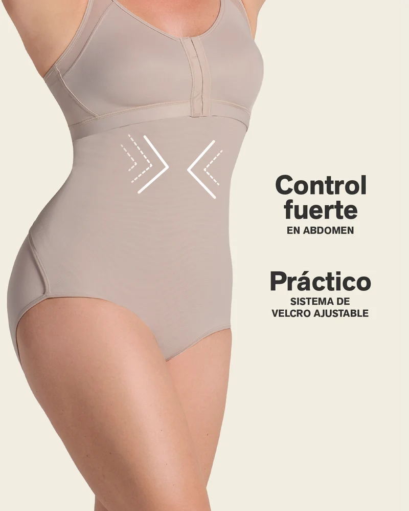 Culotte gainante post-partum et post-chirurgicale avec côtés larges velcro