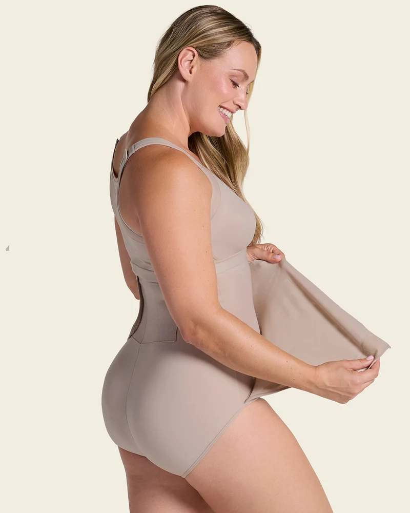Culotte gainante post-partum et post-chirurgicale avec côtés larges velcro