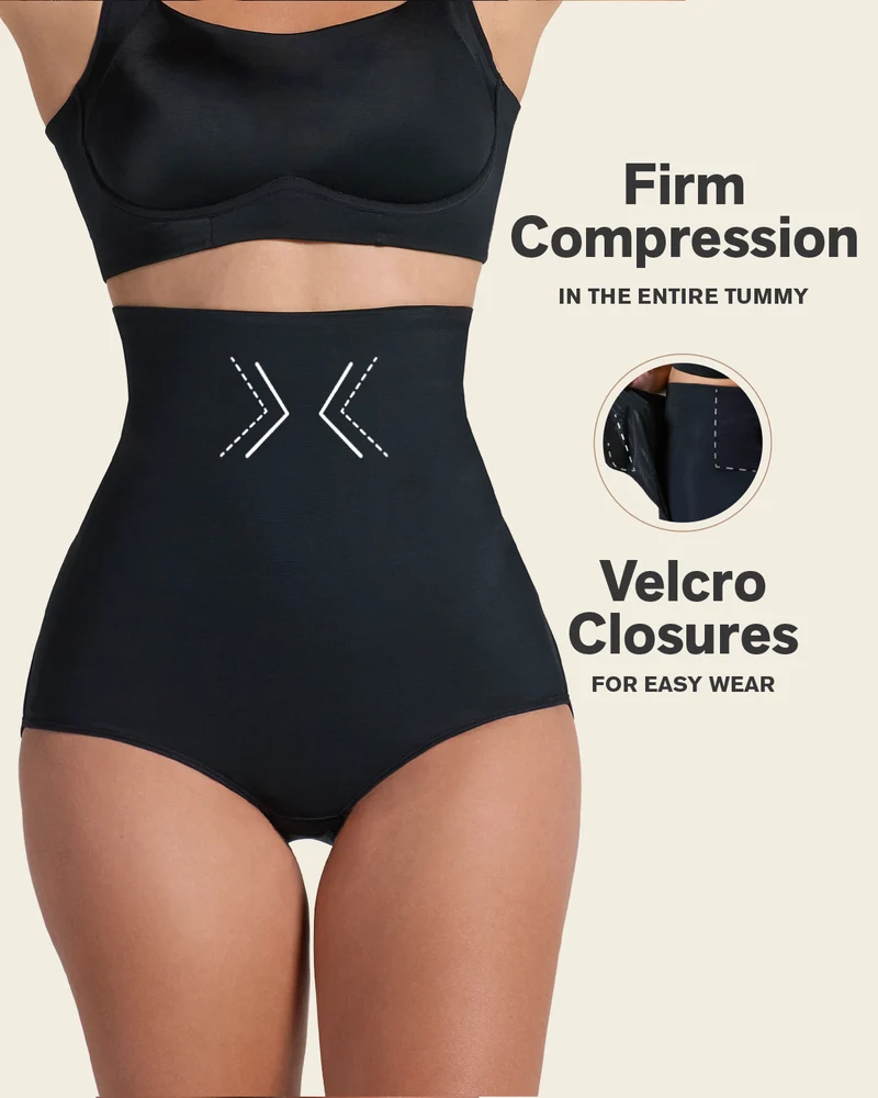 Culotte gainante post-partum et post-chirurgicale avec côtés larges velcro