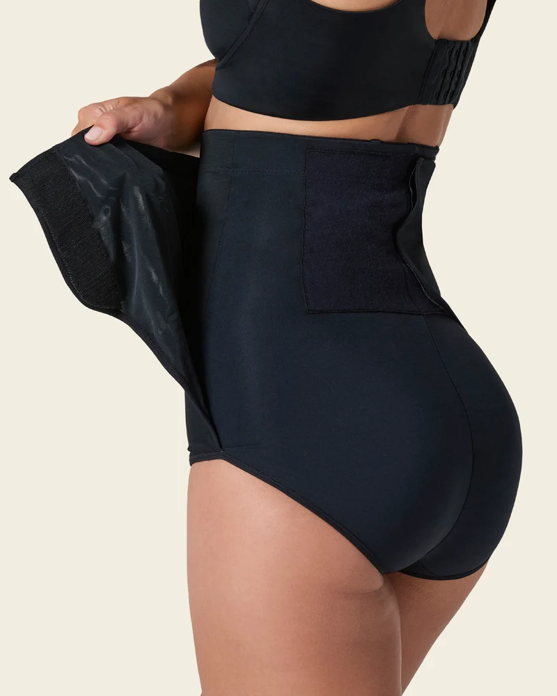 Culotte gainante post-partum et post-chirurgicale avec côtés larges velcro