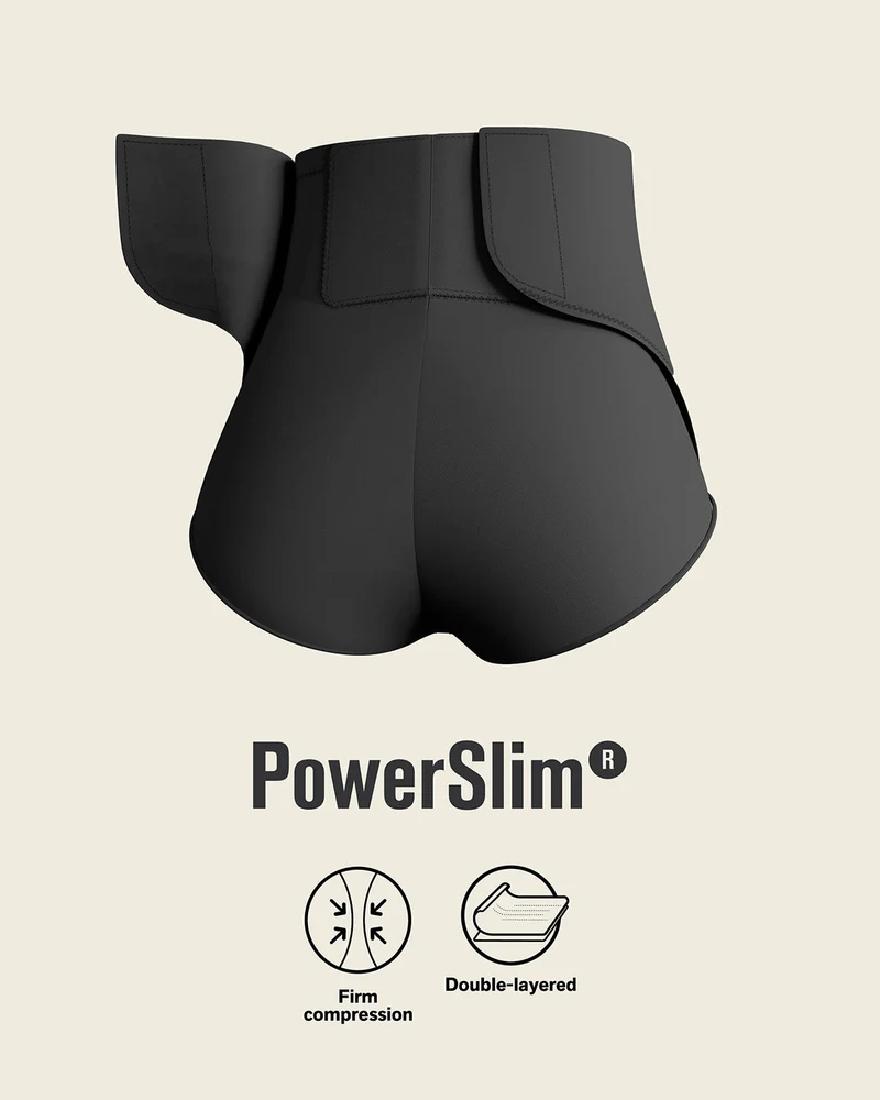 Culotte gainante post-partum et post-chirurgicale avec côtés larges velcro