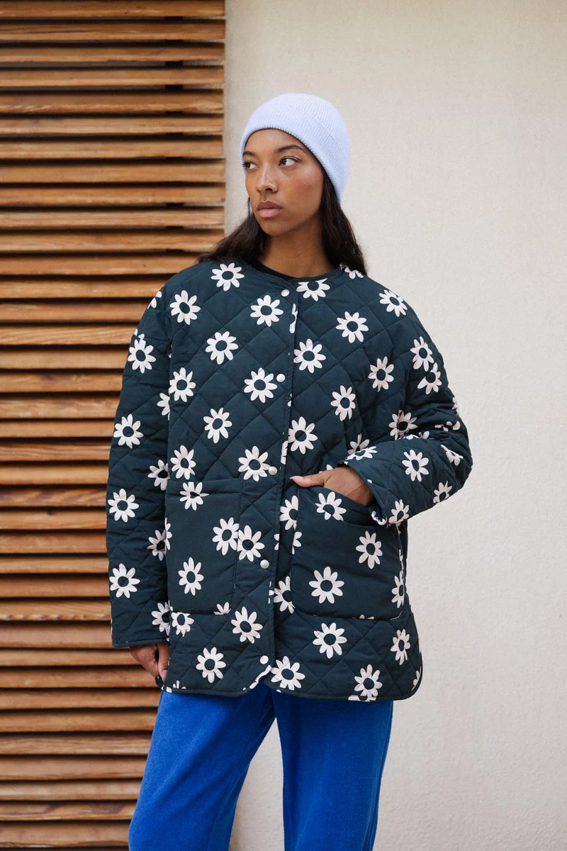 Manteau Matelassé - Dahlia Noir