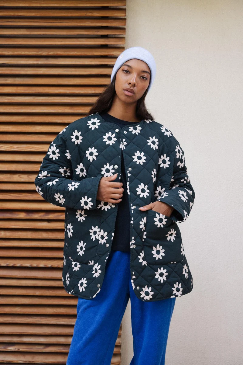 Manteau Matelassé - Dahlia Noir