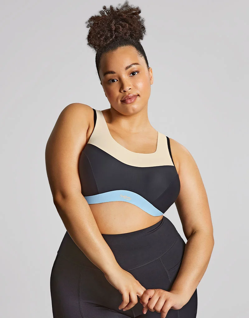 Sculptresse by Panache Upbeat Non-Padded Sports Bra Black/Chalk