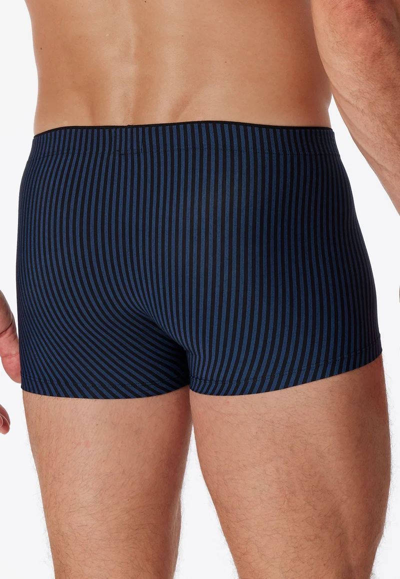 Enge Boxershorts Dunkelblau gestreift - Long Life Soft