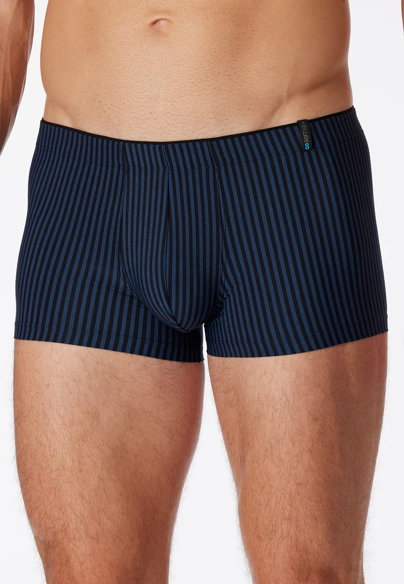 Enge Boxershorts Dunkelblau gestreift - Long Life Soft