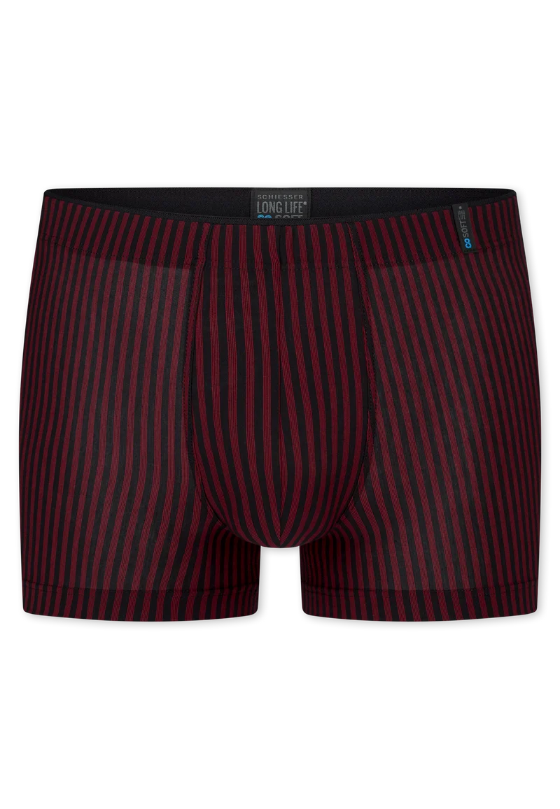 Enge Boxershorts Rot gestreift - Long Life Soft