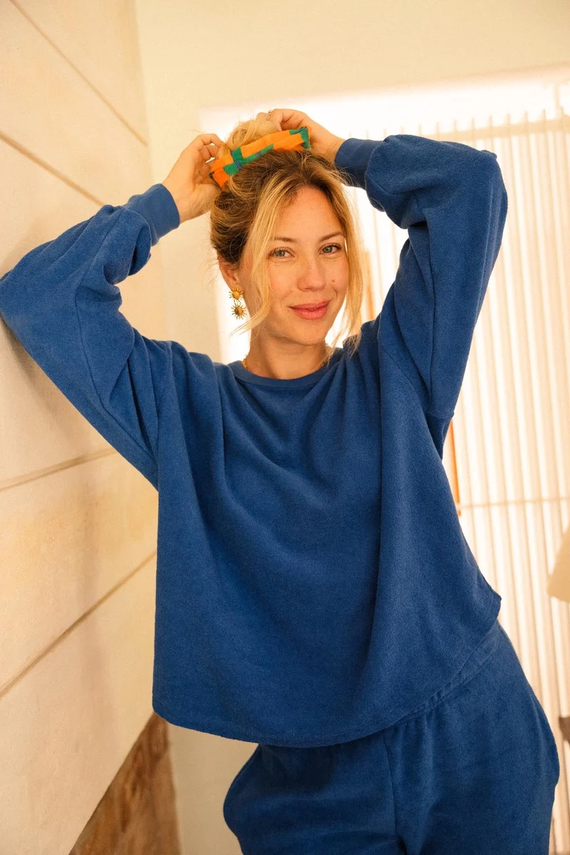 Sweat & Pantalon Cocoon Coton BIO - Bleu Klein