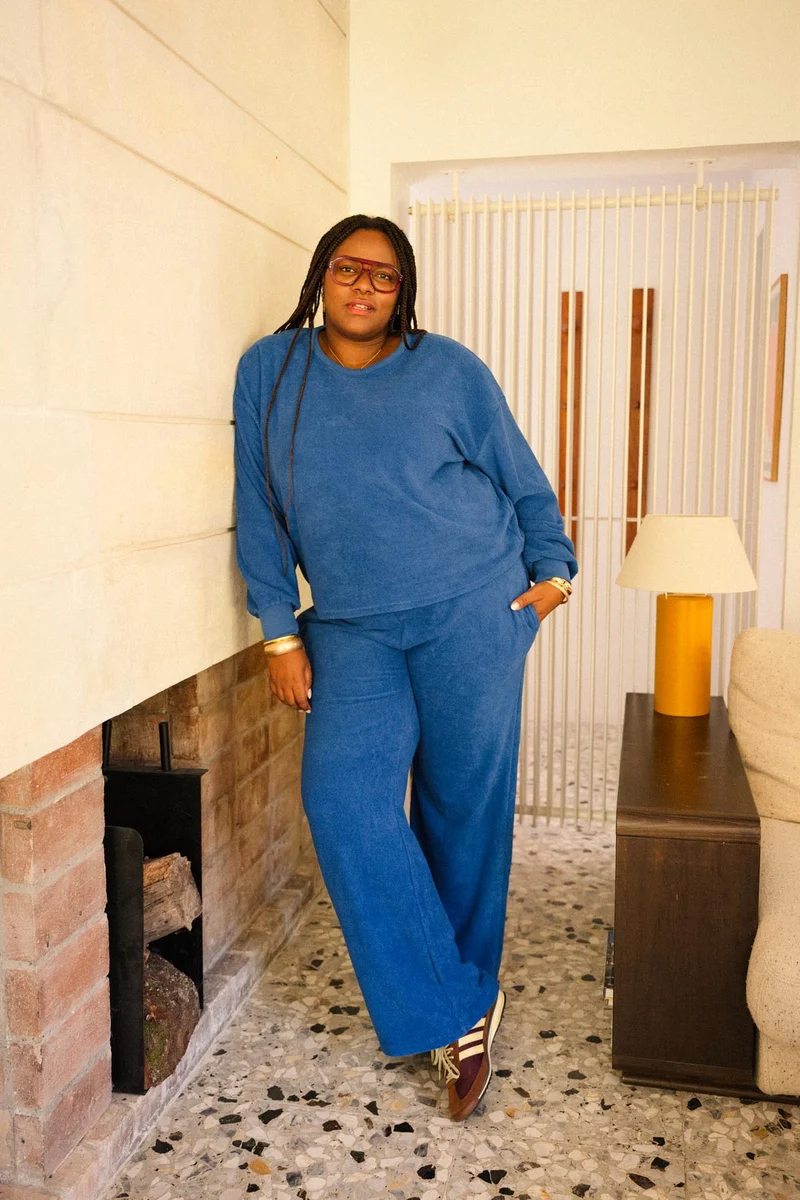Sweat & Pantalon Cocoon Coton BIO - Bleu Klein